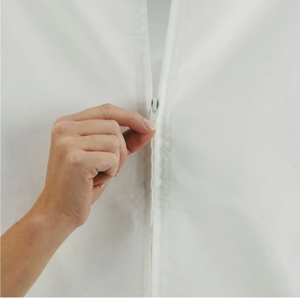 - Hanging Cotton Canvas Laundry Hamper Bag | White, 6" x 16" x 27" (Length… - Picture 3 of 12